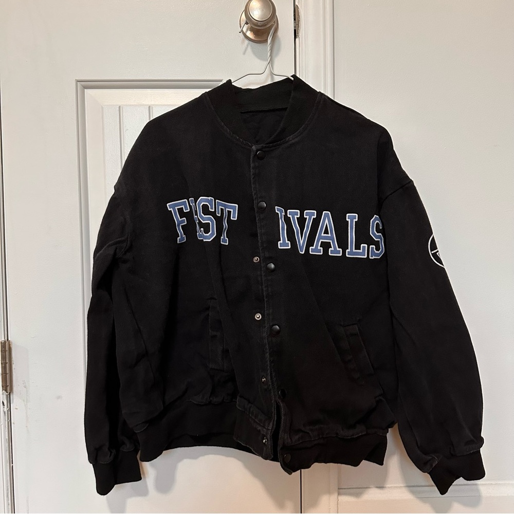 BLACK BOMER JACKET